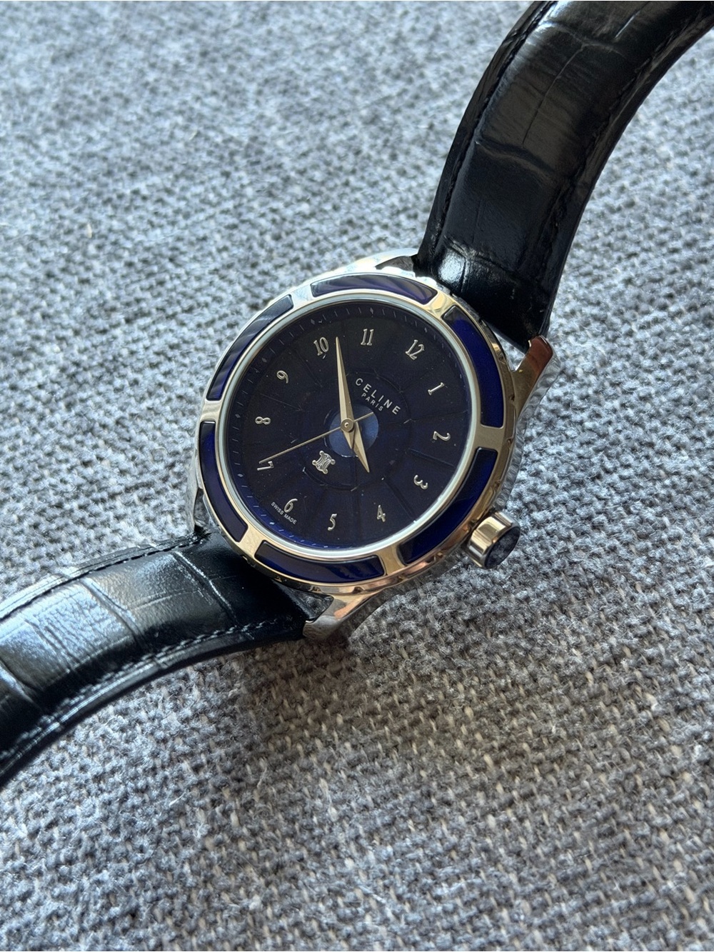 CELINE 38mm Quartz Navy Dial Watch